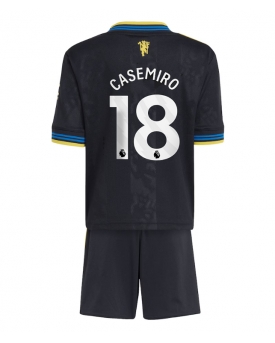 Billige Fotballdrakt Manchester United Casemiro #18 Replika Tredjedraktsett Barn 2025-26 Kortermet (med bukser)